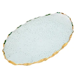 Outlet Godinger Harper Gold Edge Oval Serving Platter