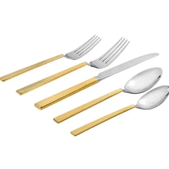 Outlet Godinger Harrington 18/10 Gold 20 Piece Flatware Set, Service For 4
