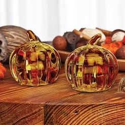 Outlet Godinger Harvest Amber Pumpkin Salt & Pepper Shaker Set