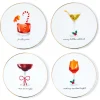 New Godinger Holiday Cheers Gold Rim Coaster Set