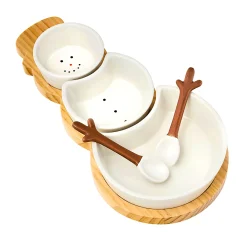 Hot Godinger Holiday Snowman Appetizer Server