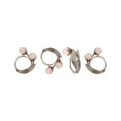 Clearance Godinger Hyaline Pink Napkin Ring Set