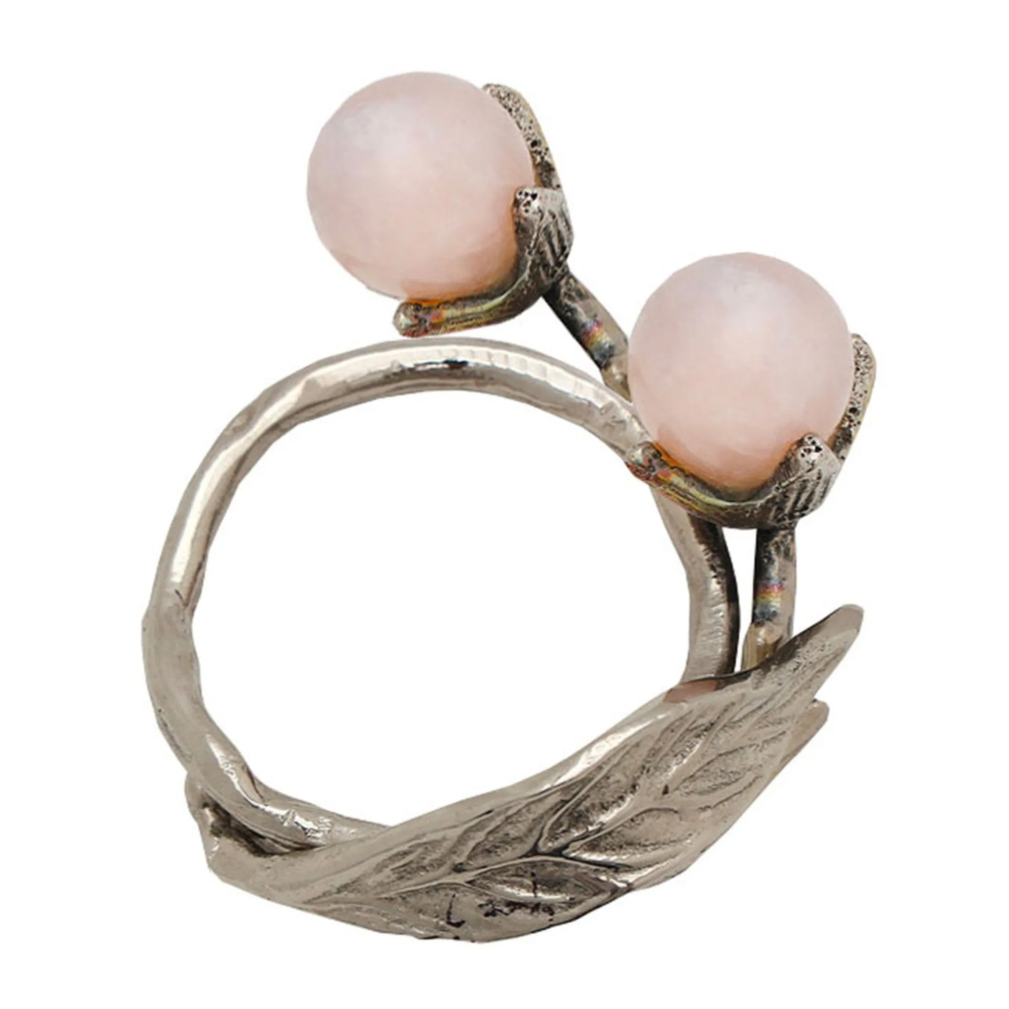 Clearance Godinger Hyaline Pink Napkin Ring Set