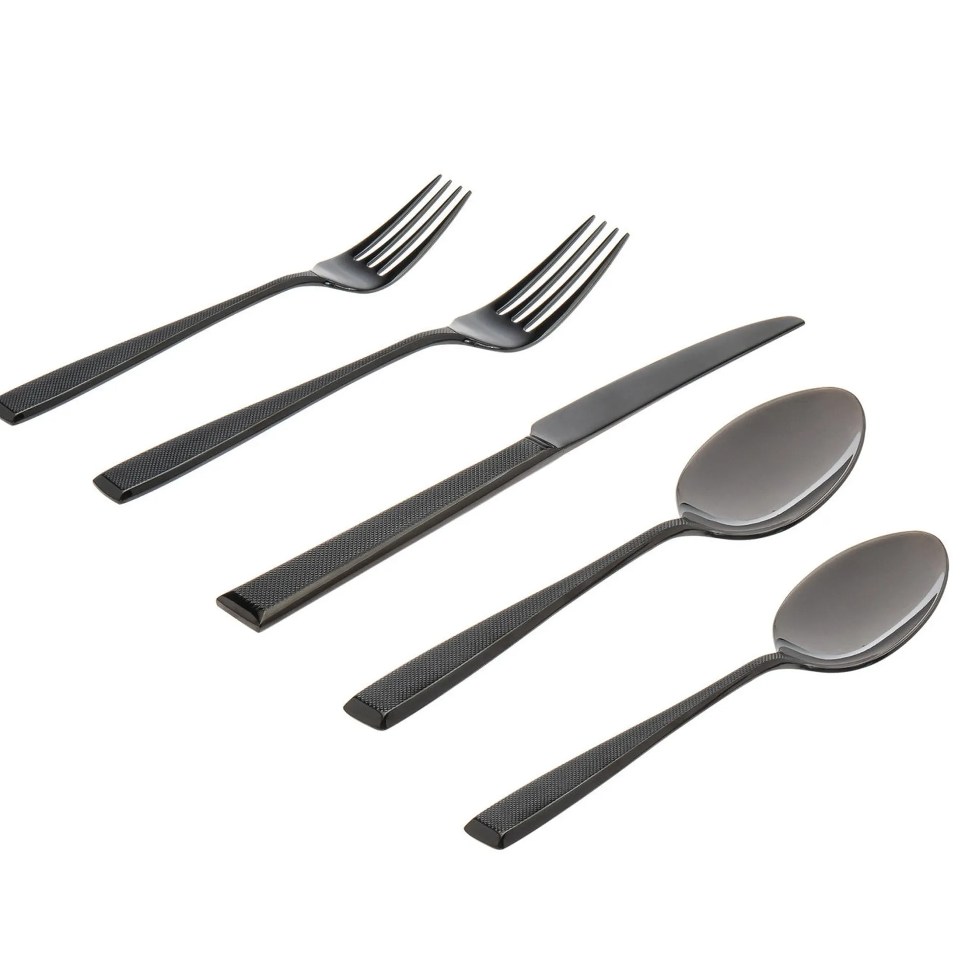Hot Godinger Ingot Titanium 18/10 Stainless Steel 20 Piece Flatware Set, Service For 4