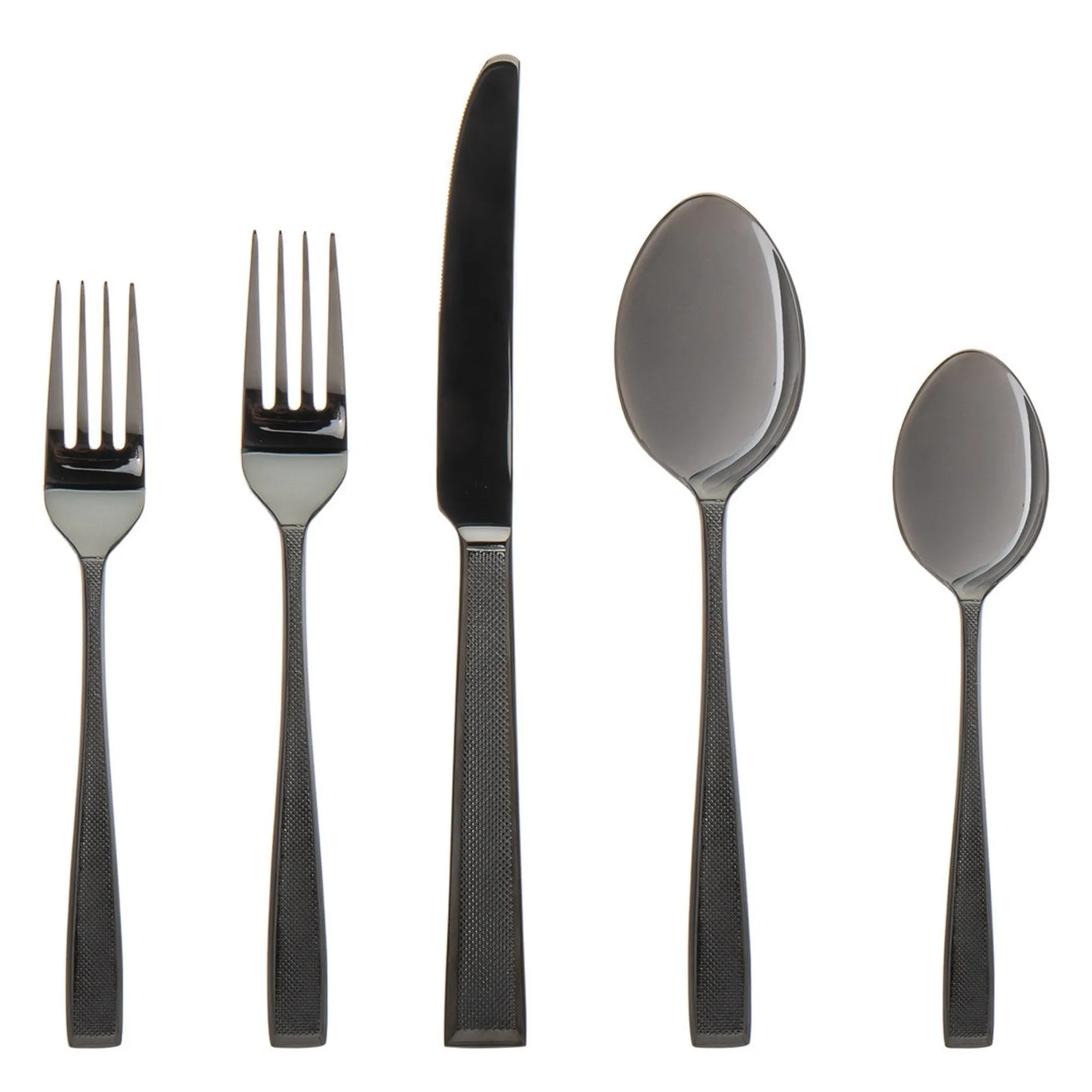 Hot Godinger Ingot Titanium 18/10 Stainless Steel 20 Piece Flatware Set, Service For 4