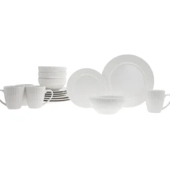 Outlet Godinger Inventure Porcelain 16 Piece Dinnerware Set, Service For 4