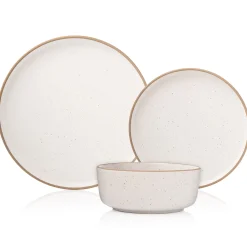 Outlet Godinger Inwood White Speckled Stoneware 12 Piece Dinnerware Set, Service for 4
