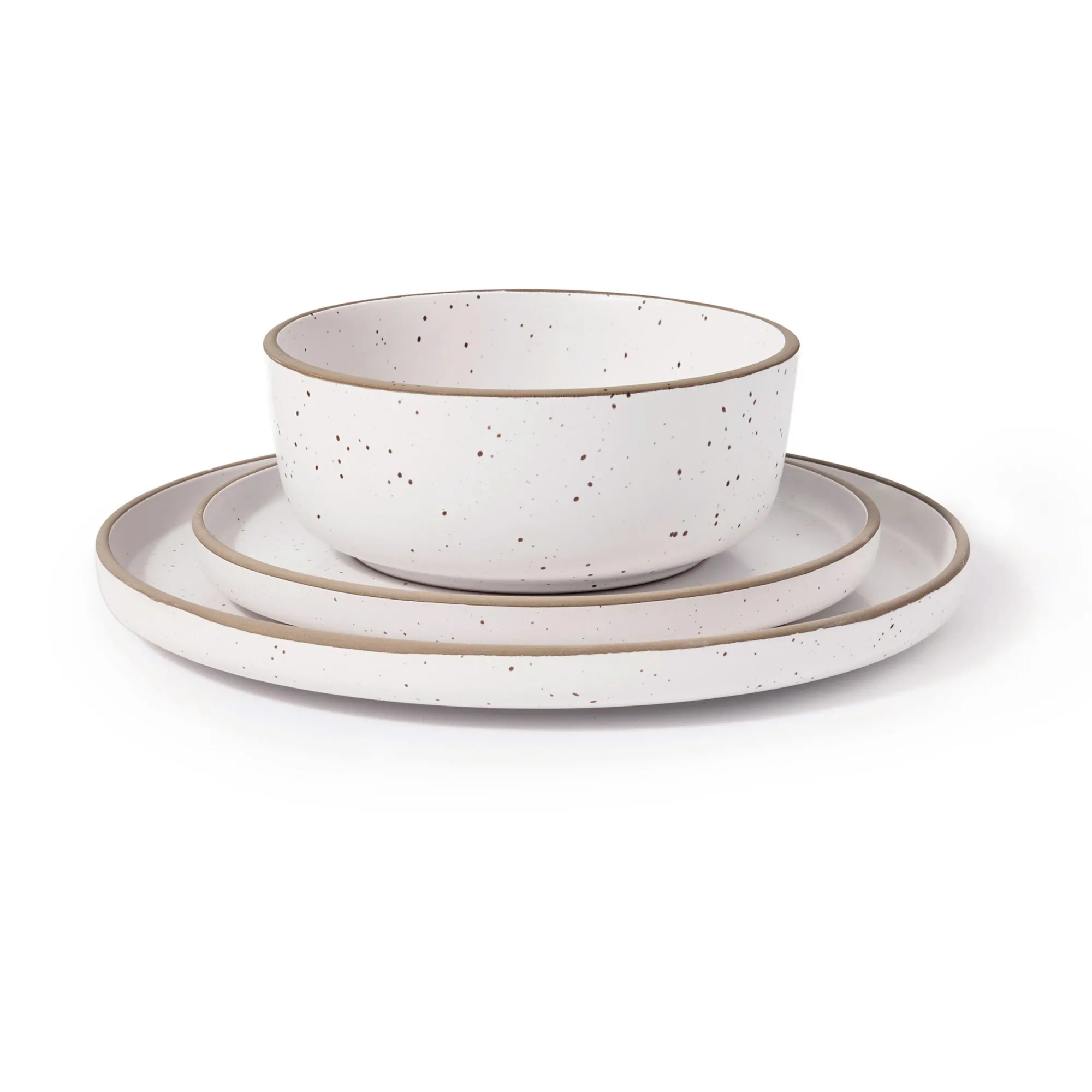 Outlet Godinger Inwood White Speckled Stoneware 12 Piece Dinnerware Set, Service for 4