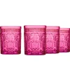 Clearance Godinger Jax Hot Pink Double Old Fashion, Set of 4