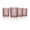 Hot Godinger Jax Pink Double Old Fashion, Set of 4