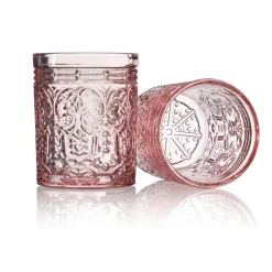 Hot Godinger Jax Pink Double Old Fashion, Set of 4