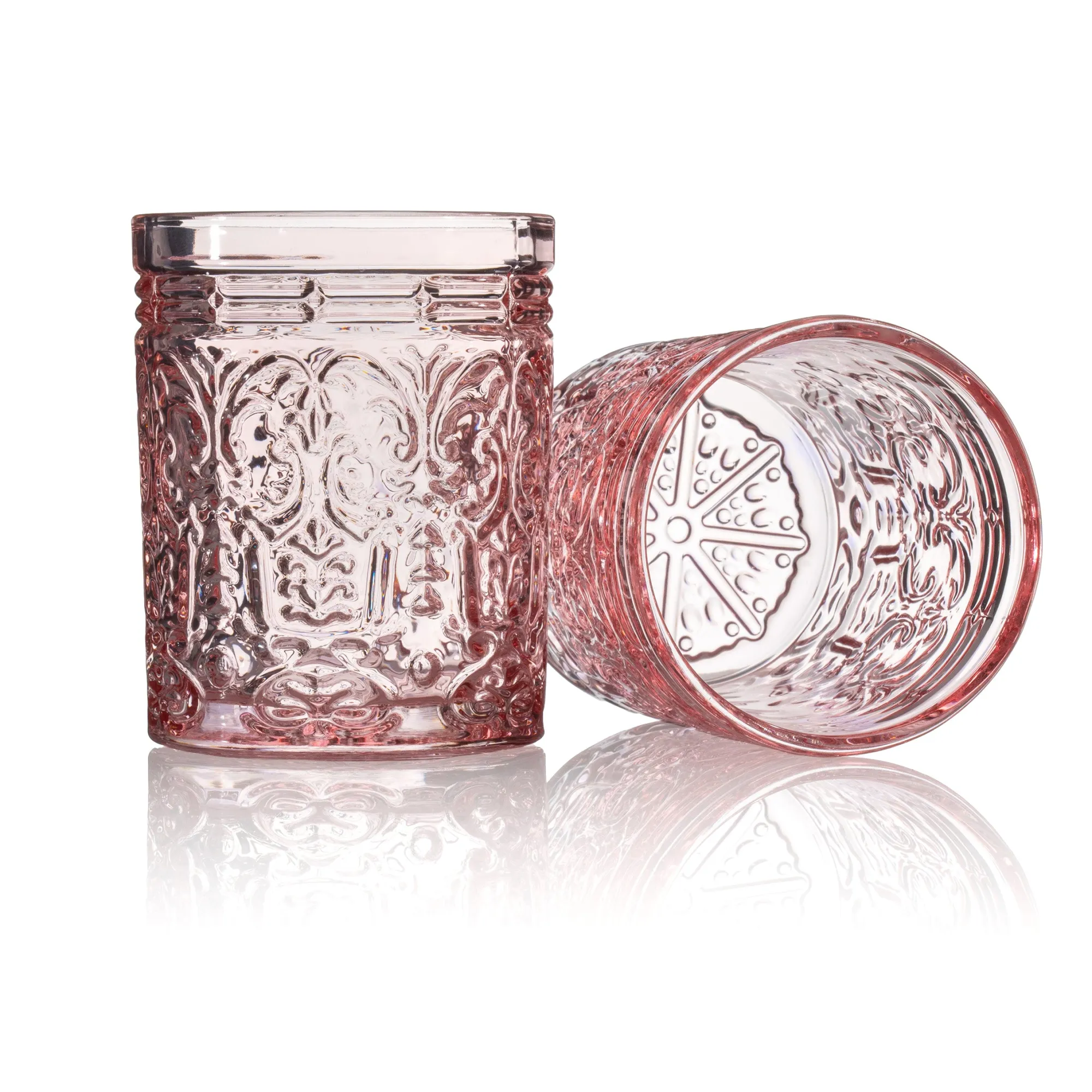 Hot Godinger Jax Pink Double Old Fashion, Set of 4