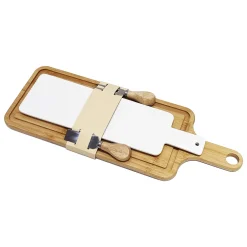 Hot Godinger Jumelle Double Cheese Board Set with Cheese Knife