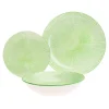 Hot Godinger Laura Green Porcelain 12 Piece Dinnerware Set, Service For 4