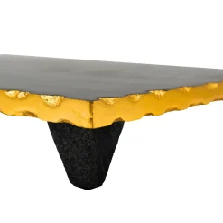 Best Godinger Lavi Black Marble Gold Organic Edge Raised Challah Board