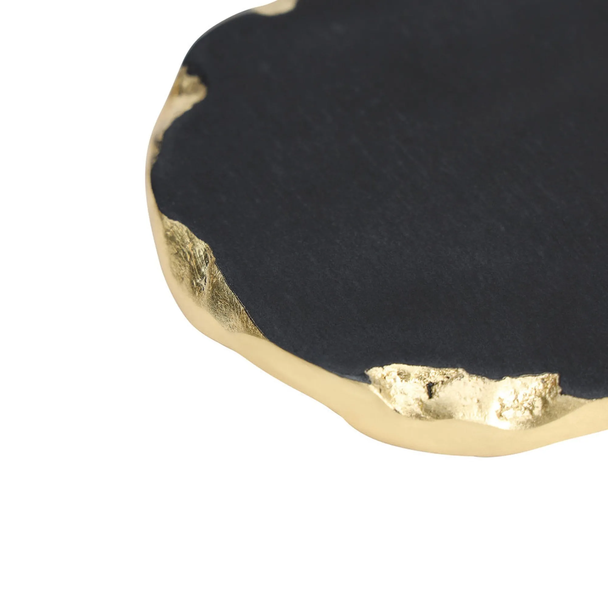 Best Godinger Lavi Black Marble Gold Organic Edge Coaster Set