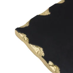 New Godinger Lavi Black Marble Gold Organic Edge Small Rectangle Board