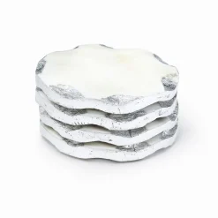 Online Godinger Lavi Marble Silver Organic Edge Coaster Set