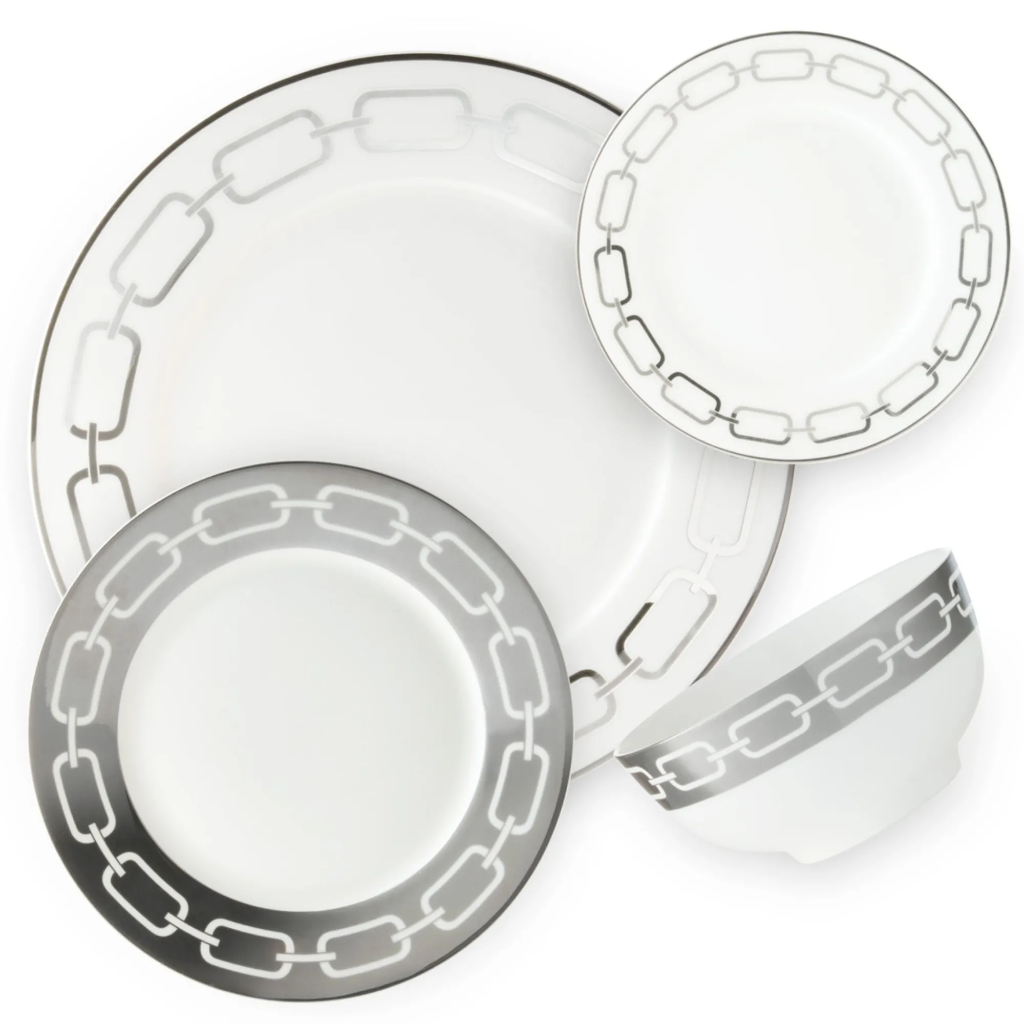 New Godinger Lien New Bone China 16 Piece Dinnerware Set, Service for 4