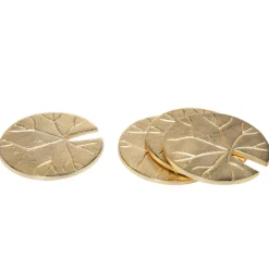 Sale Godinger Lily Pad Gold Coaster Set