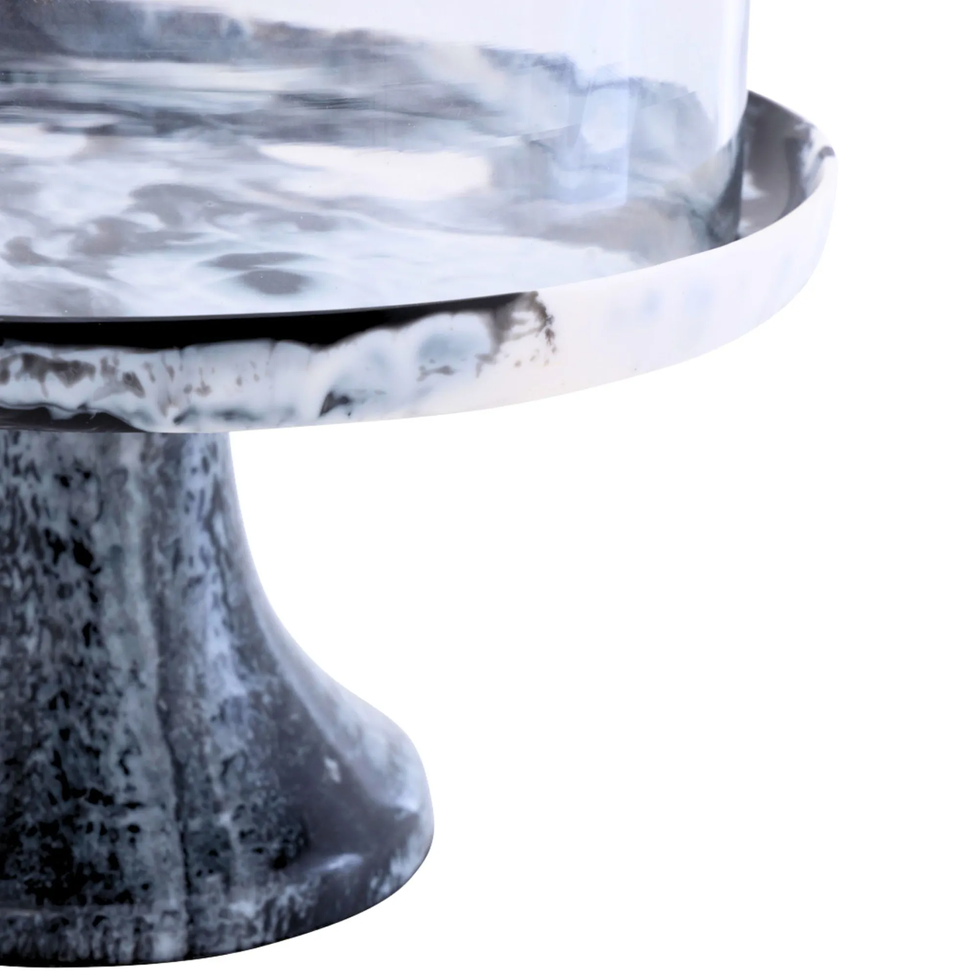 Discount Godinger Lucente Black & White Resin Cake Stand & Dome
