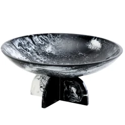 Godinger Lucente Black & White Resin Fruit Bowl