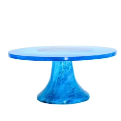 Godinger Lucente Blue Resin Cake Stand