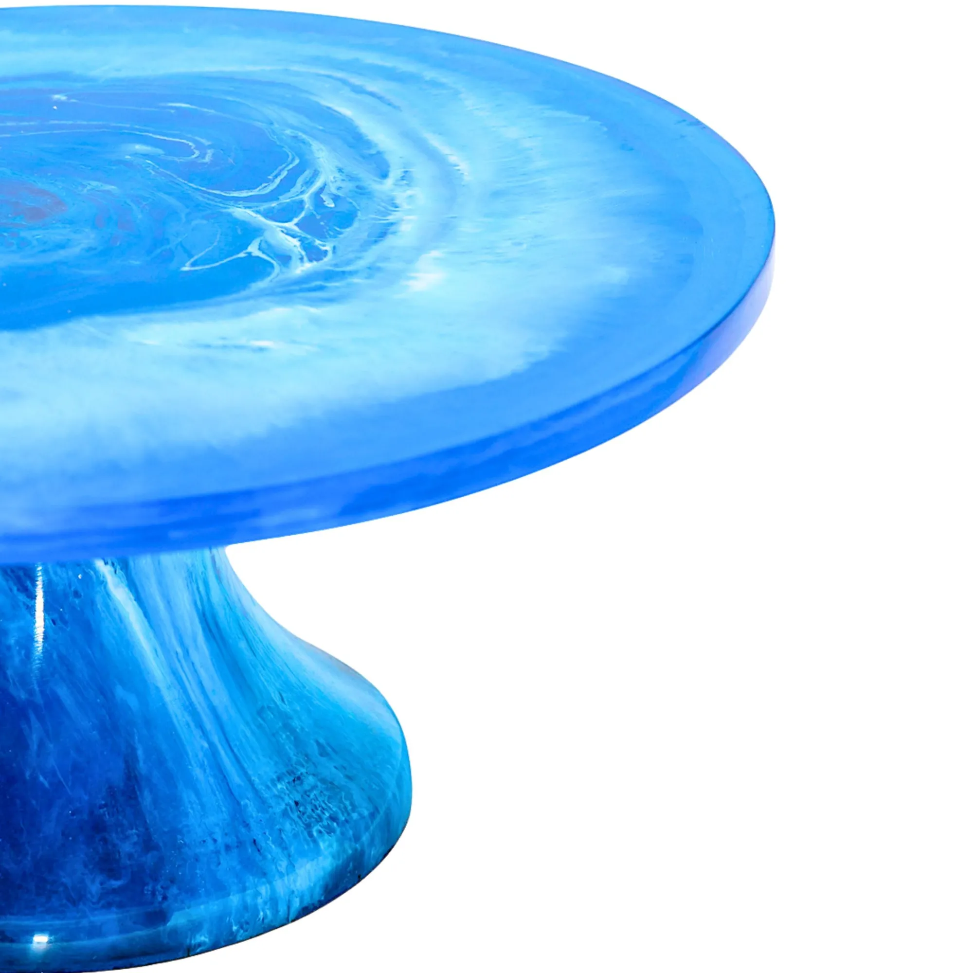 Godinger Lucente Blue Resin Cake Stand