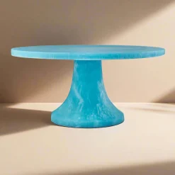 Outlet Godinger Lucente Resin Matte Blue Cake Stand