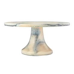Hot Godinger Lucente Resin Matte Limestone Cake Stand