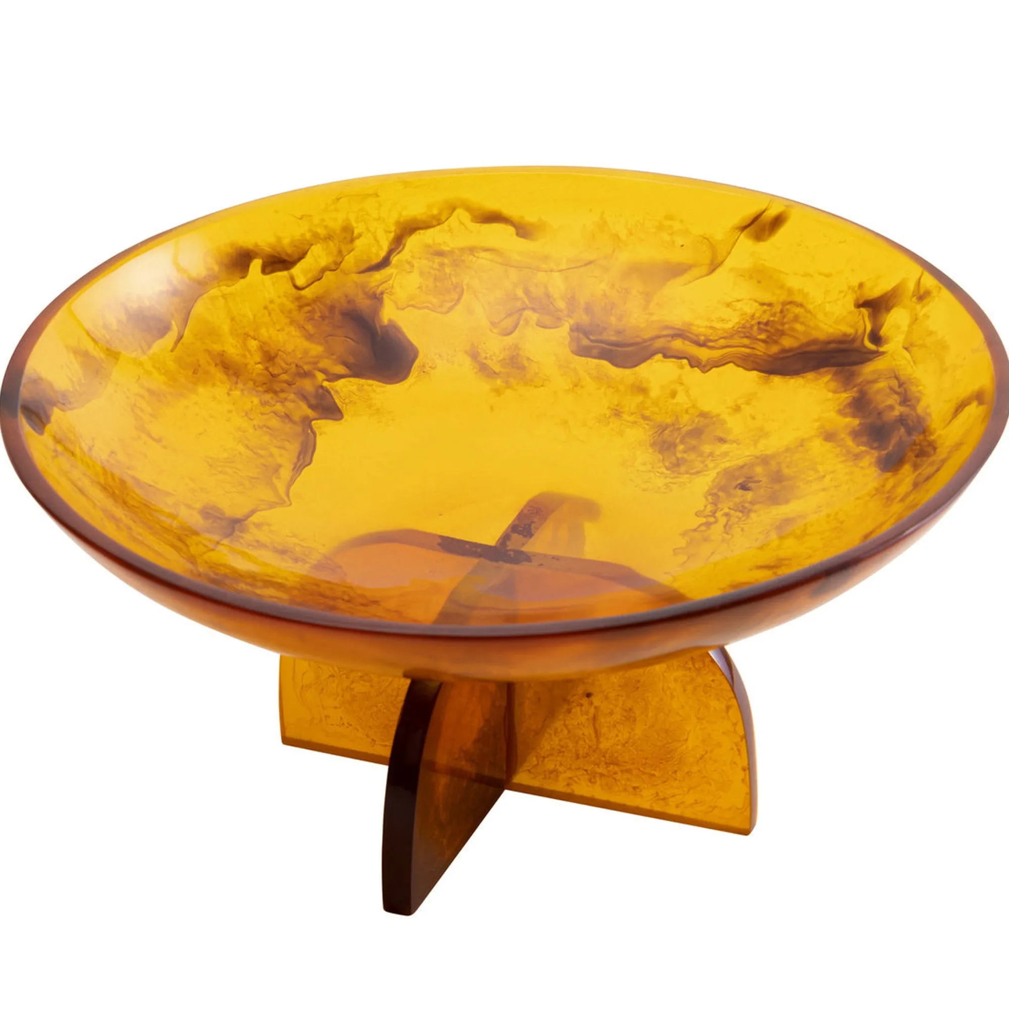 Outlet Godinger Lucente Tortoise Shell Resin Fruit Bowl