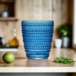 Clearance Godinger Lumina Blue Double Old Fashion, Set of 4