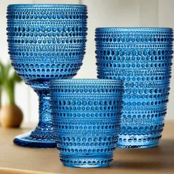 Clearance Godinger Lumina Blue Double Old Fashion, Set of 4