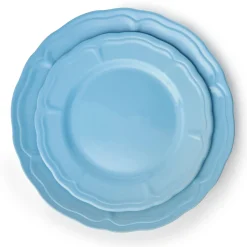 New Godinger Madison Blue Stoneware 12 Piece Dinnerware Set, Service for 4