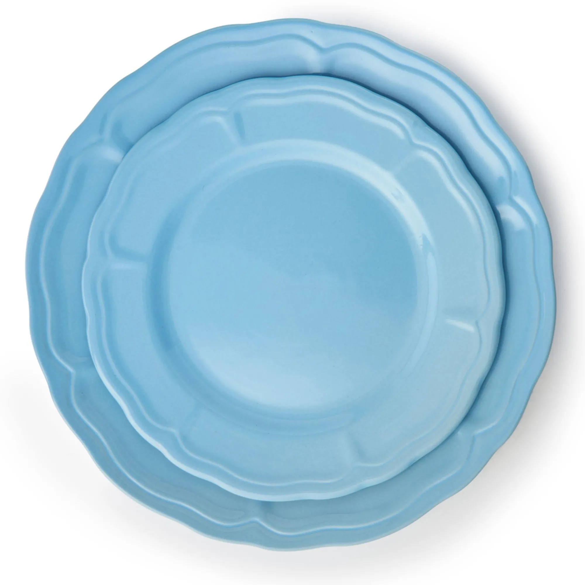 New Godinger Madison Blue Stoneware 12 Piece Dinnerware Set, Service for 4