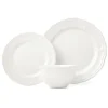 Godinger Madison White Stoneware 12 Piece Dinnerware Set, Service for 4