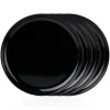 Sale Godinger Marbella Black Stacking Melamine Dinner Plate, Set of 4