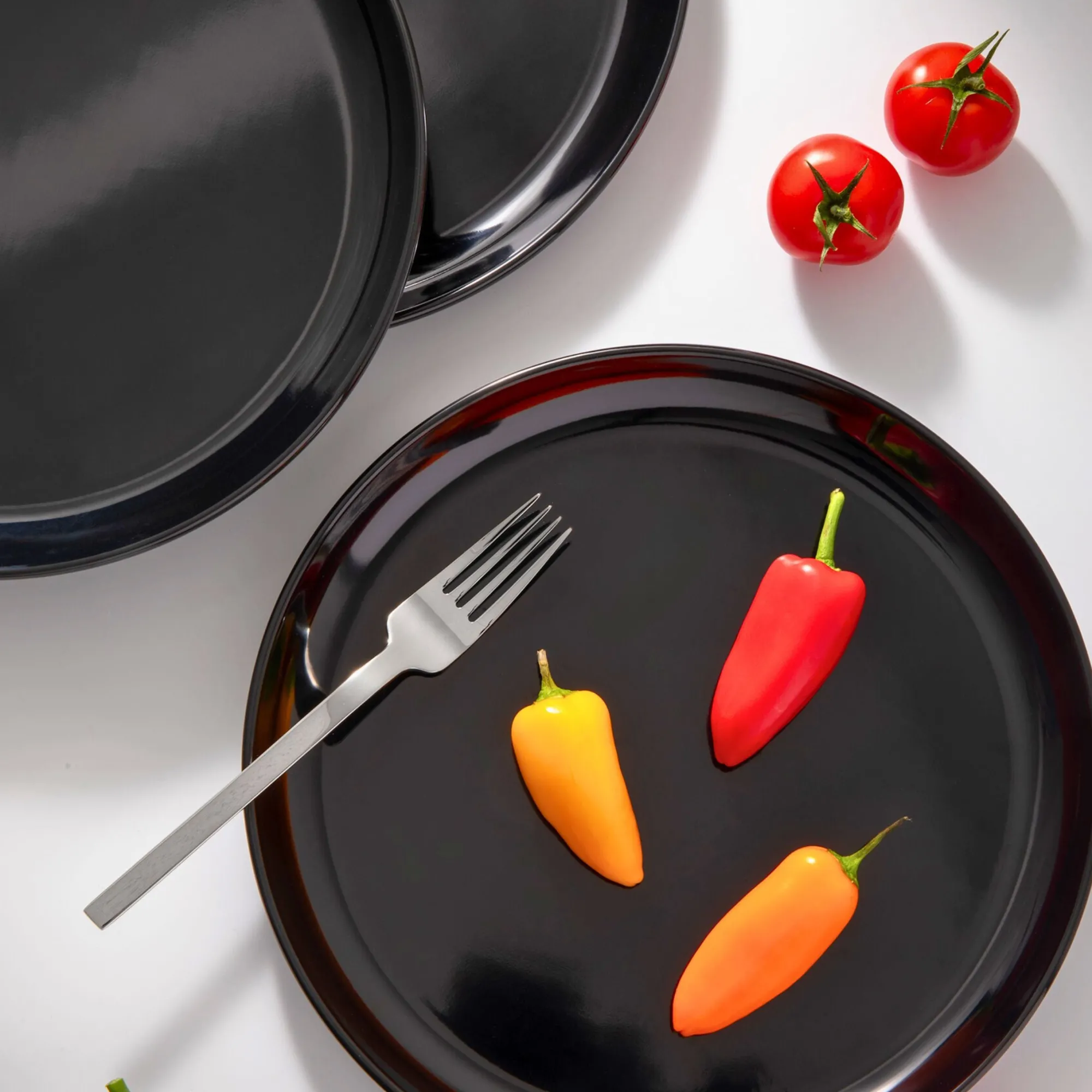 Online Godinger Marbella Black Stacking Melamine Salad Plate, Set of 4