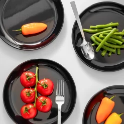 Online Godinger Marbella Black Stacking Melamine Salad Plate, Set of 4