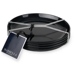 Online Godinger Marbella Black Stacking Melamine Salad Plate, Set of 4