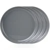 New Godinger Marbella Grey Stacking Melamine Dinner Plate, Set of 4