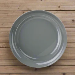 New Godinger Marbella Grey Stacking Melamine Dinner Plate, Set of 4