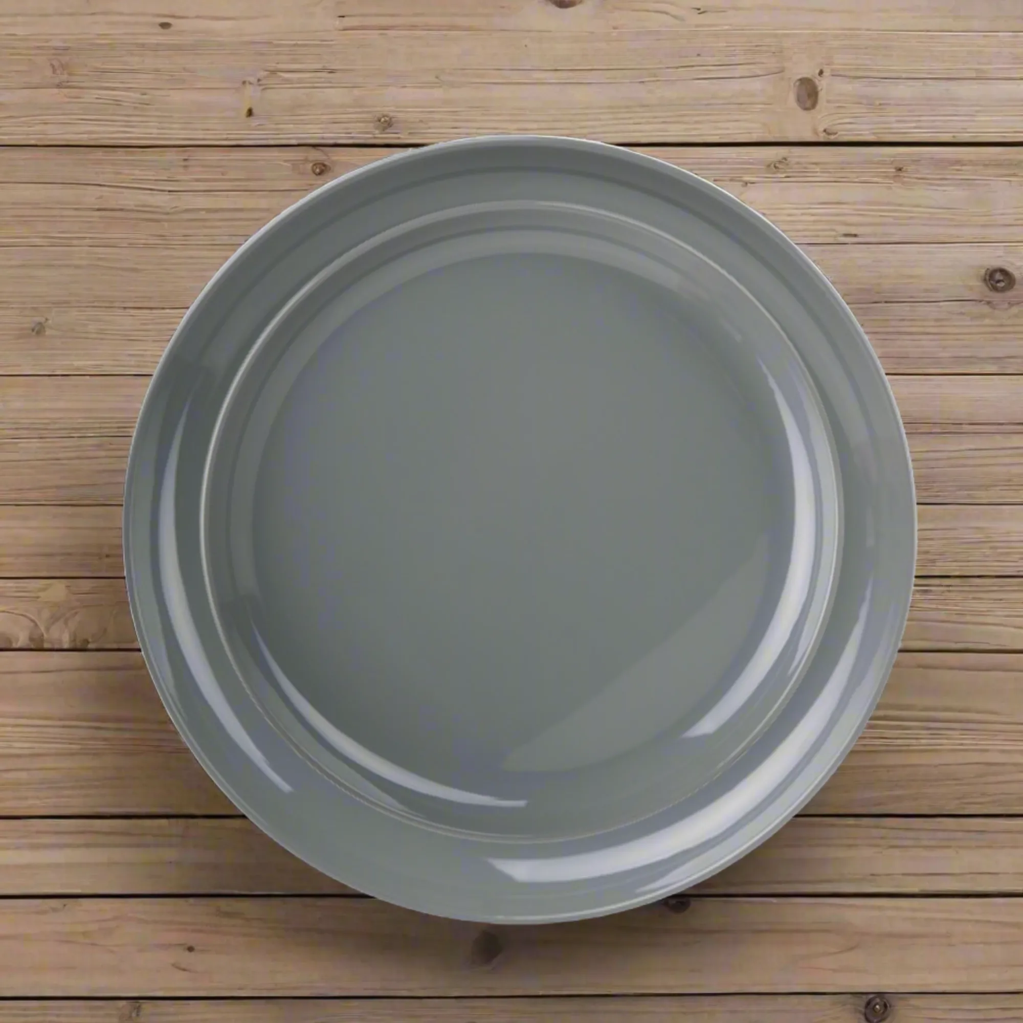 New Godinger Marbella Grey Stacking Melamine Dinner Plate, Set of 4
