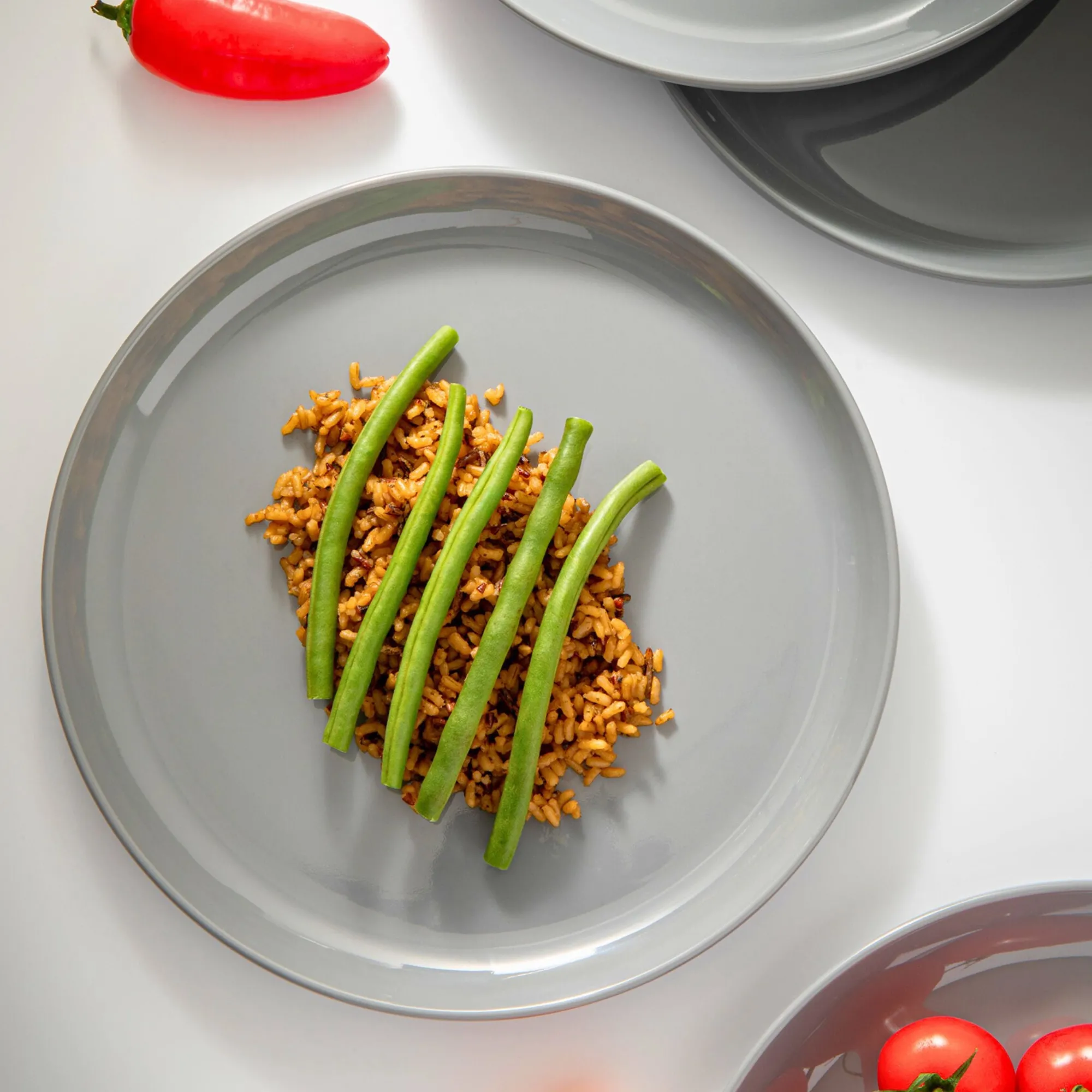 Hot Godinger Marbella Grey Stacking Melamine Salad Plate, Set of 4