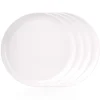 New Godinger Marbella White Stacking Melamine Dinner Plate, Set of 4