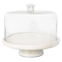 Discount Godinger Marble Footed Cake Stand With Dome