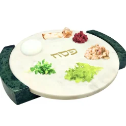 New Godinger Marble Reversible Seder Plate