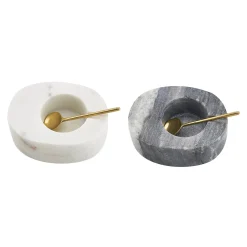 Best Godinger Marble Salt & Pepper Cellar with Spoons