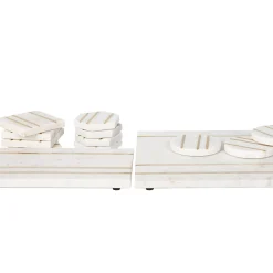 Outlet Godinger Marble Square Inlay Coaster Set