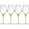 Hot Godinger Marcella Gold Stem Red Wine, Set of 4